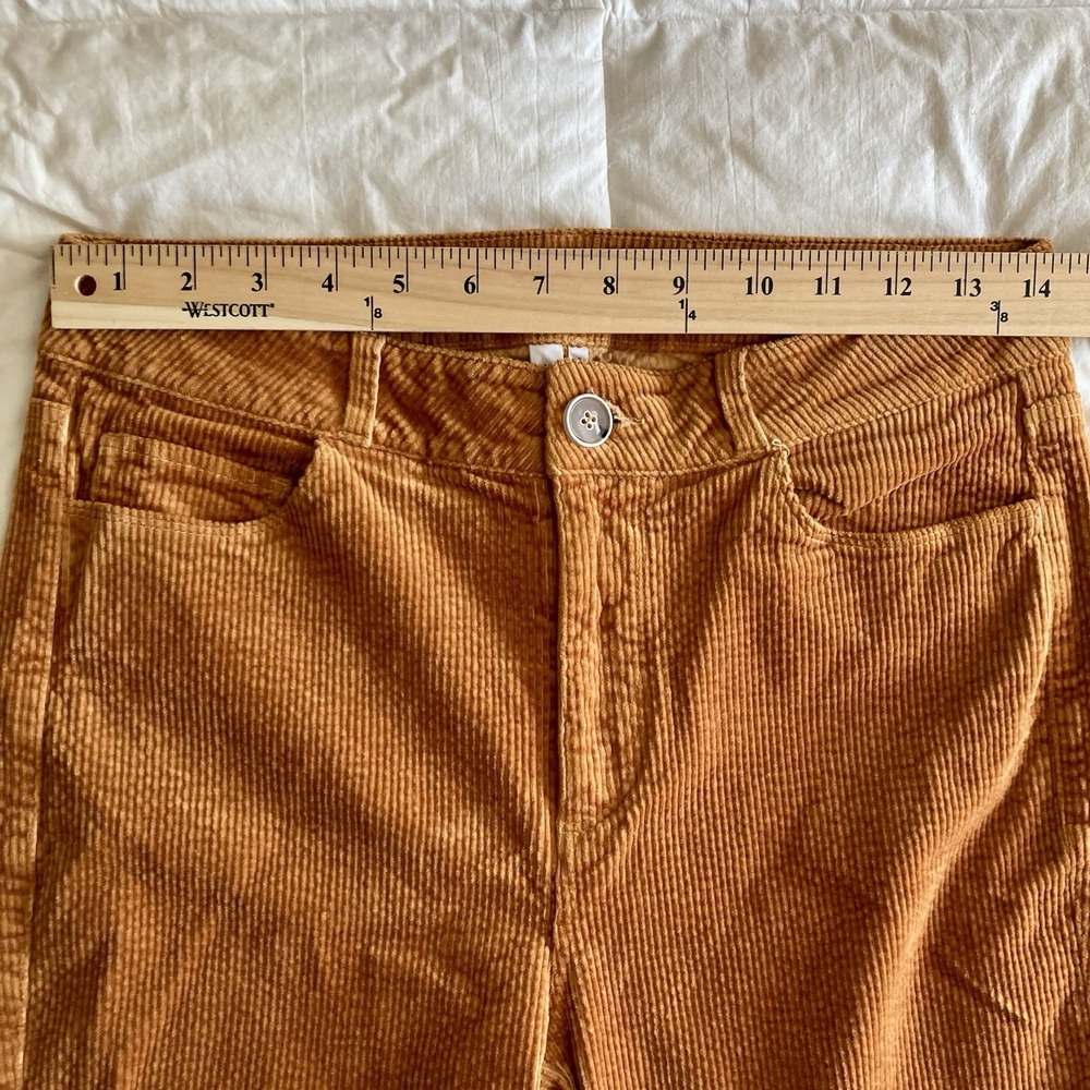 Paige Hoxton Ankle Skinny Corduroy Pants Marigold Womens 29 Fall Boho Indie EUC - Picture 13 of 16